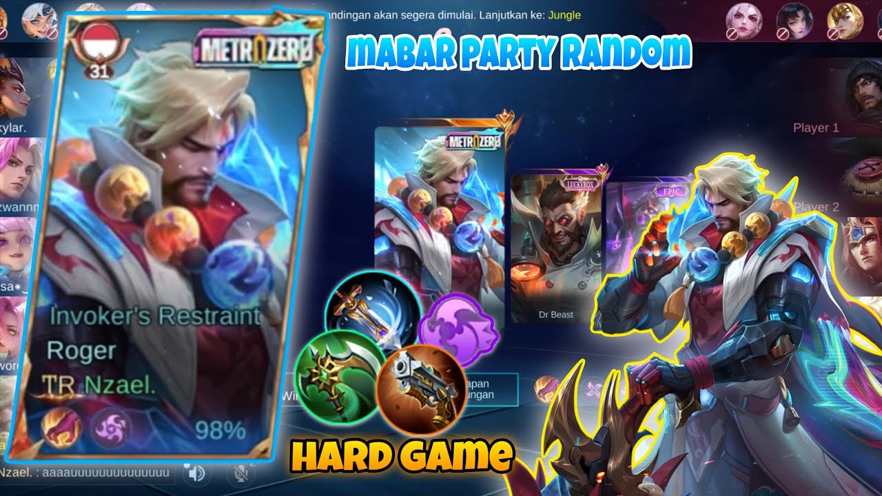 MABAR PARTY RANDOM PART 2!! AWAL BUKANLAH AKHIR || MOBILE LEGEND