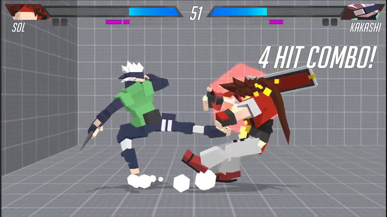 Vita Fighters - Sol Badguy Reveal (Sol vs Kakashi)