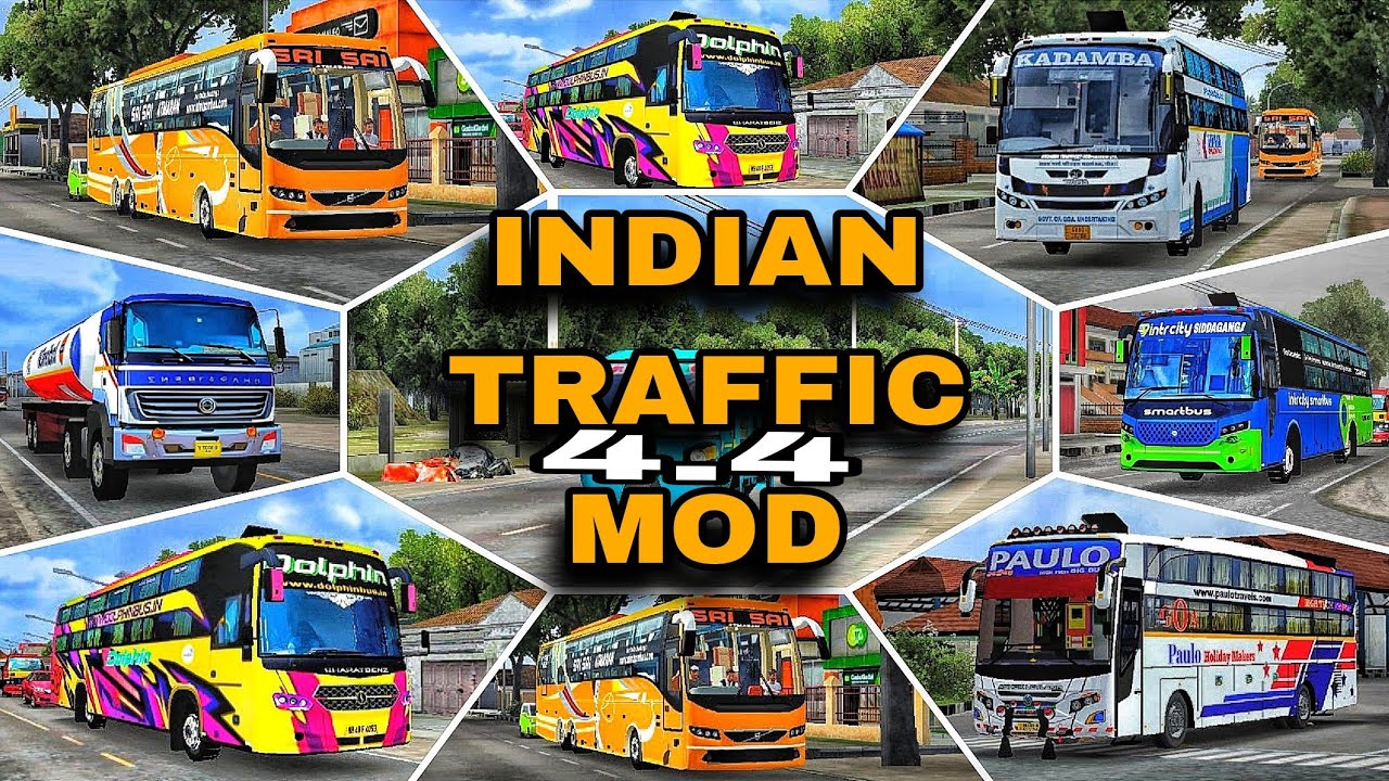 New INDIAN TRAFFIC MOD BUSSID 4.4 Indian traffic mod APK OBB download bus Simulator lndonesia