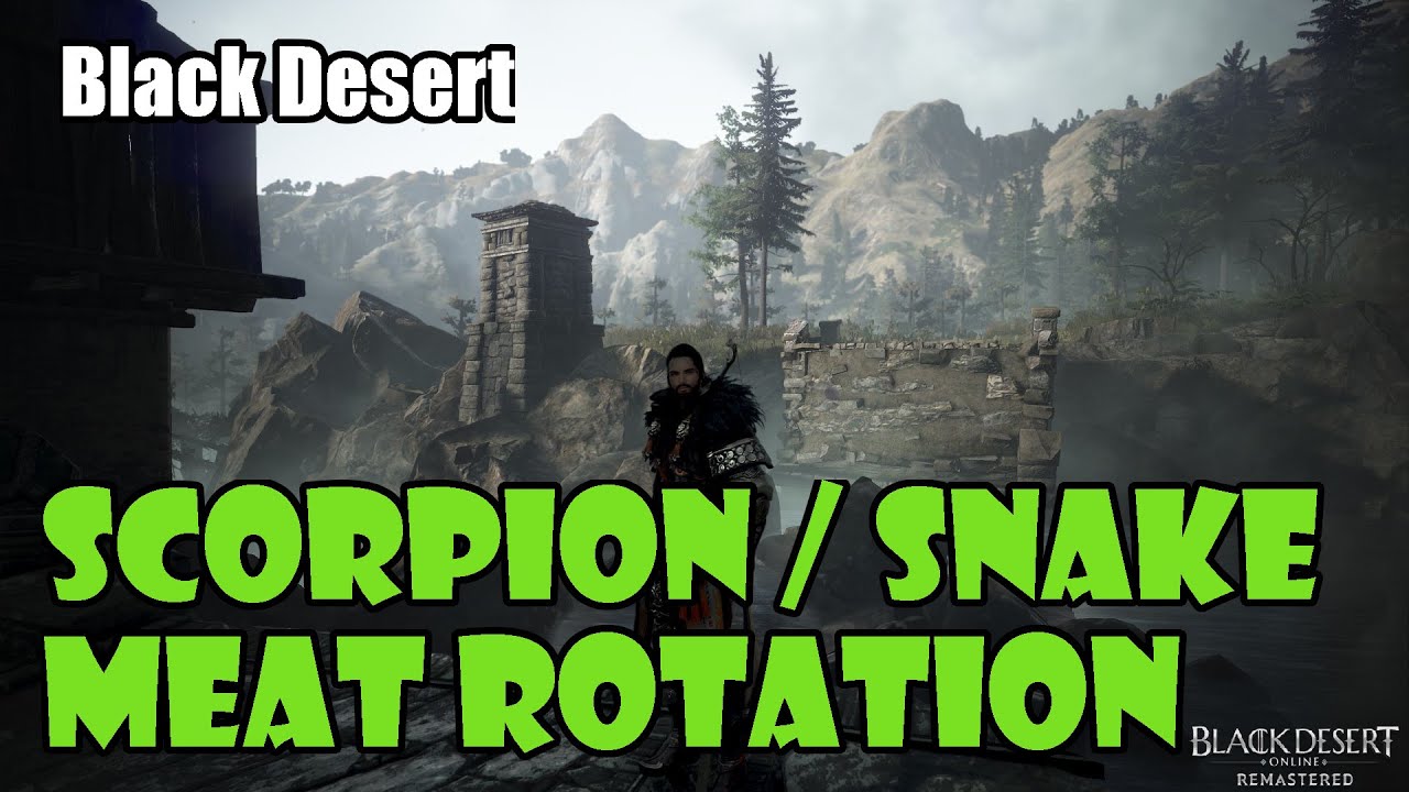 [Black Desert] Scorpion and Snake Meat Gathering Rotation | 50+ Million Silver Per Hour!