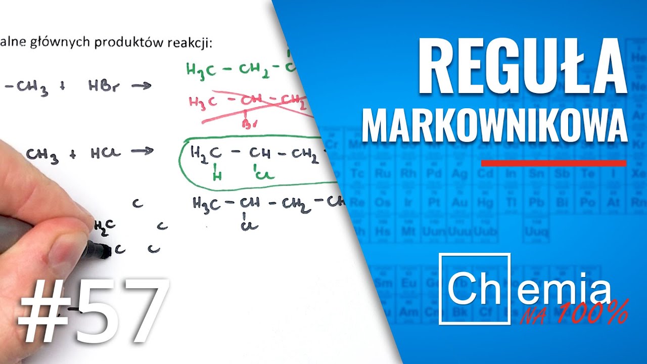 Reguła MARKOWNIKOWA | Jak ustalić wzór głównego produktu reakcji addycji? | Zadanie Dnia #57