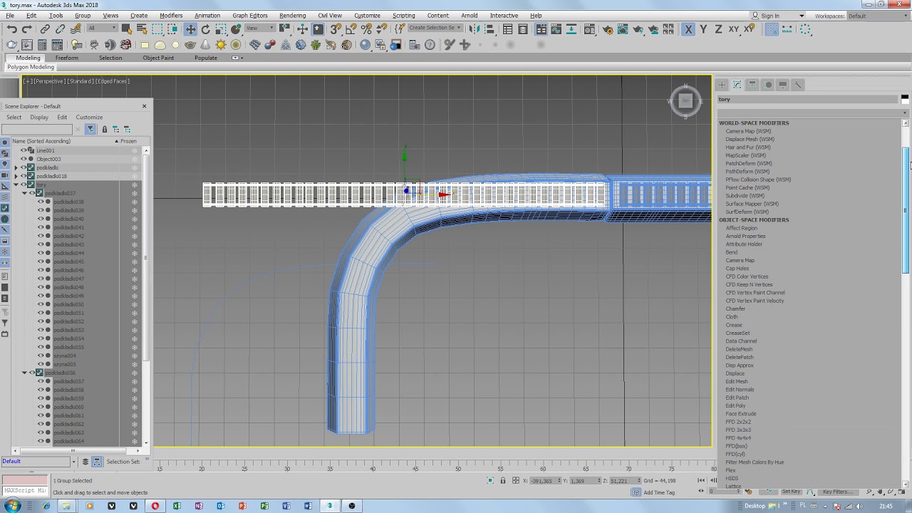 3ds max 2018 path deform modifier