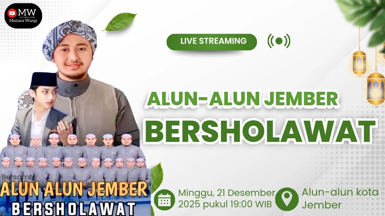 🔴LIVE❗ GUS AZMI & SYUBBANUL MUSLIMIN Bersama GUS FAWAIT: Alun Alun Jember Bersholawat Bergetar❗