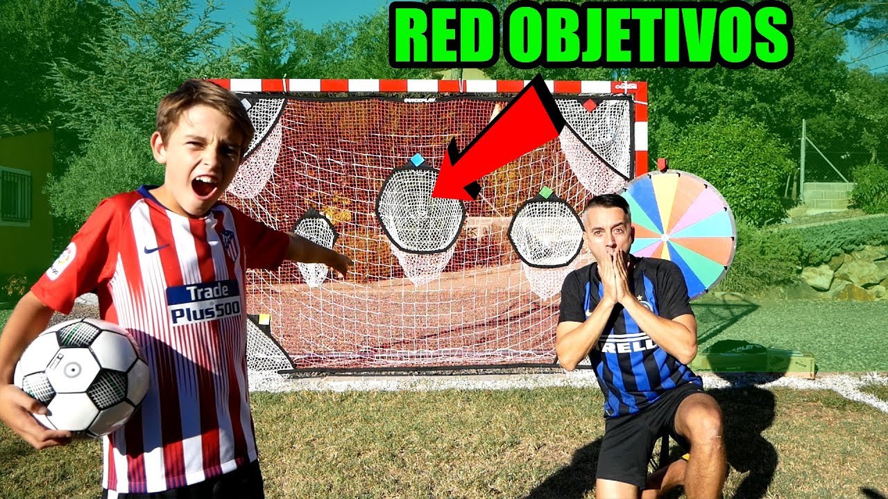 RETO PENALTIS RED PORTERIA CON OBJETIVOS (LA RULETA DECIDE DONDE)