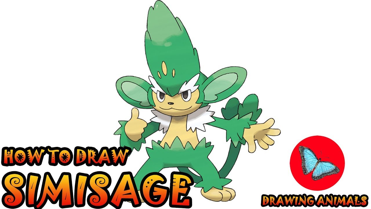 How To Draw Simisage Pokemon | Drawing Animals