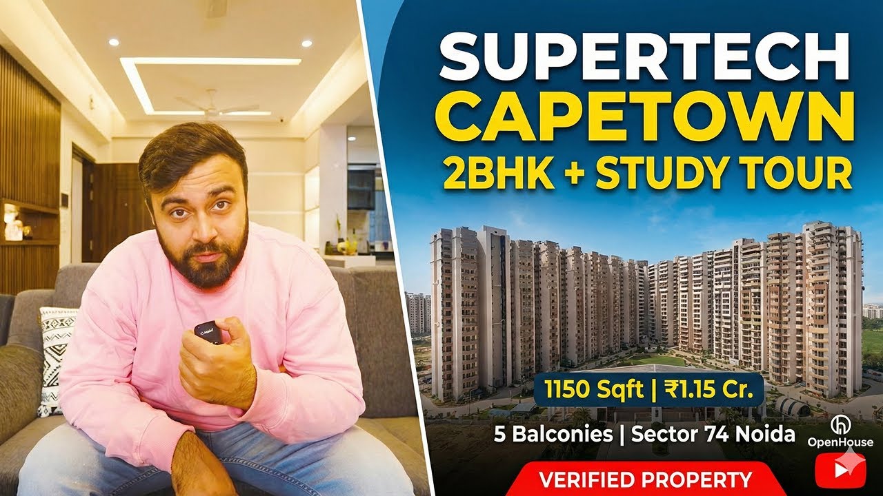 Supertech Capetown 1150 sqft | 2BHK + Study Tour | Sector 74 Noida