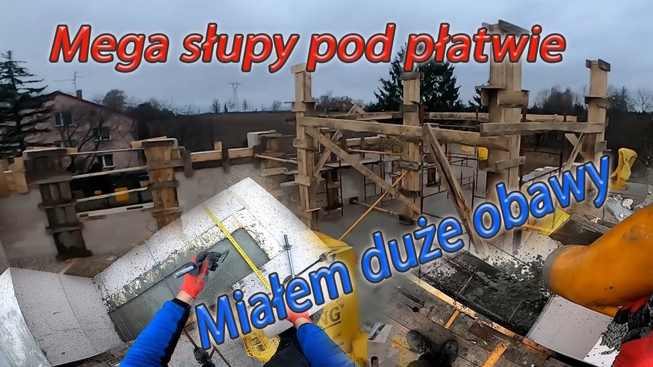 Jeszcze nigdy nie miałem tak duzych obaw.Trudne słupy pod płatwie #Montaż szpilek pod murłatę
