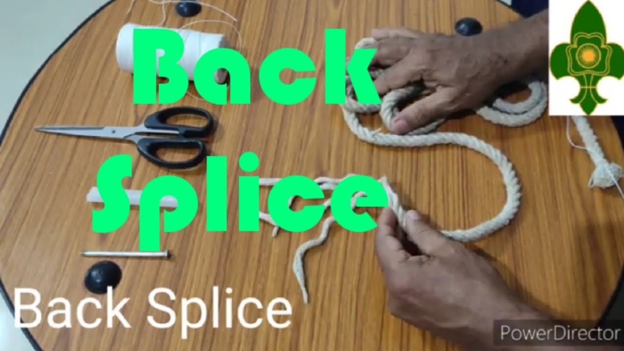 BACK SPLICE/Part-23/Splicing/Scouts&Guides/Knots/Scout Masters Corner/Joseph Puthussery