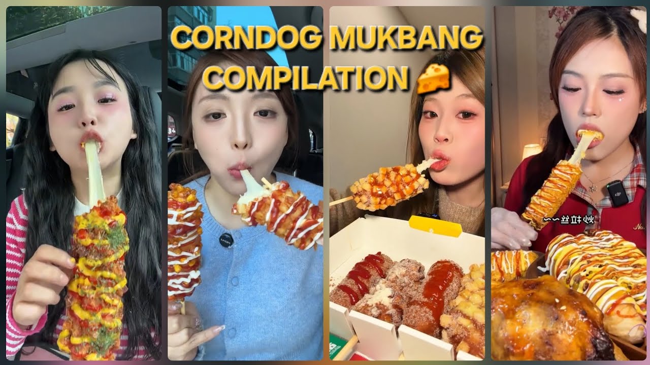 Ultimate Mozzarella Corn Dog Mukbang Compilation 🤤🧀