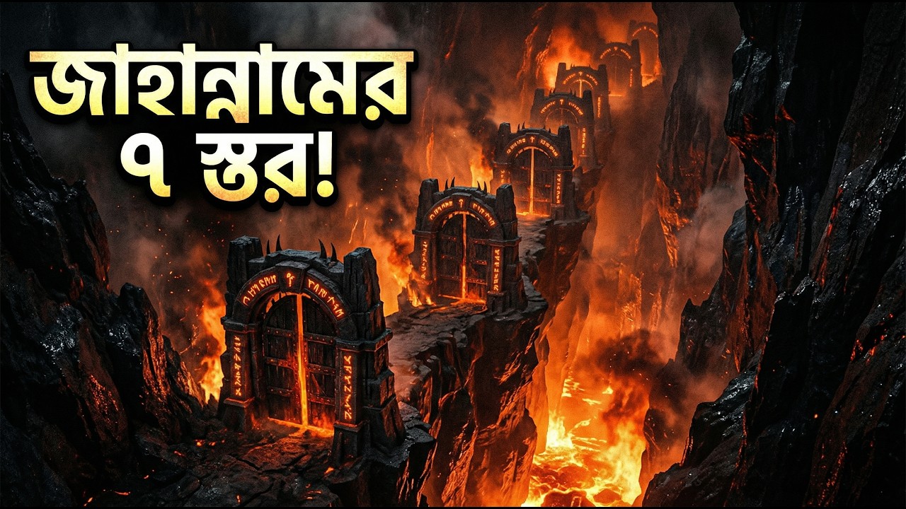 জাহান্নামের ৭টি স্তর ও ভয়াবহ শাস্তির বর্ণনা।