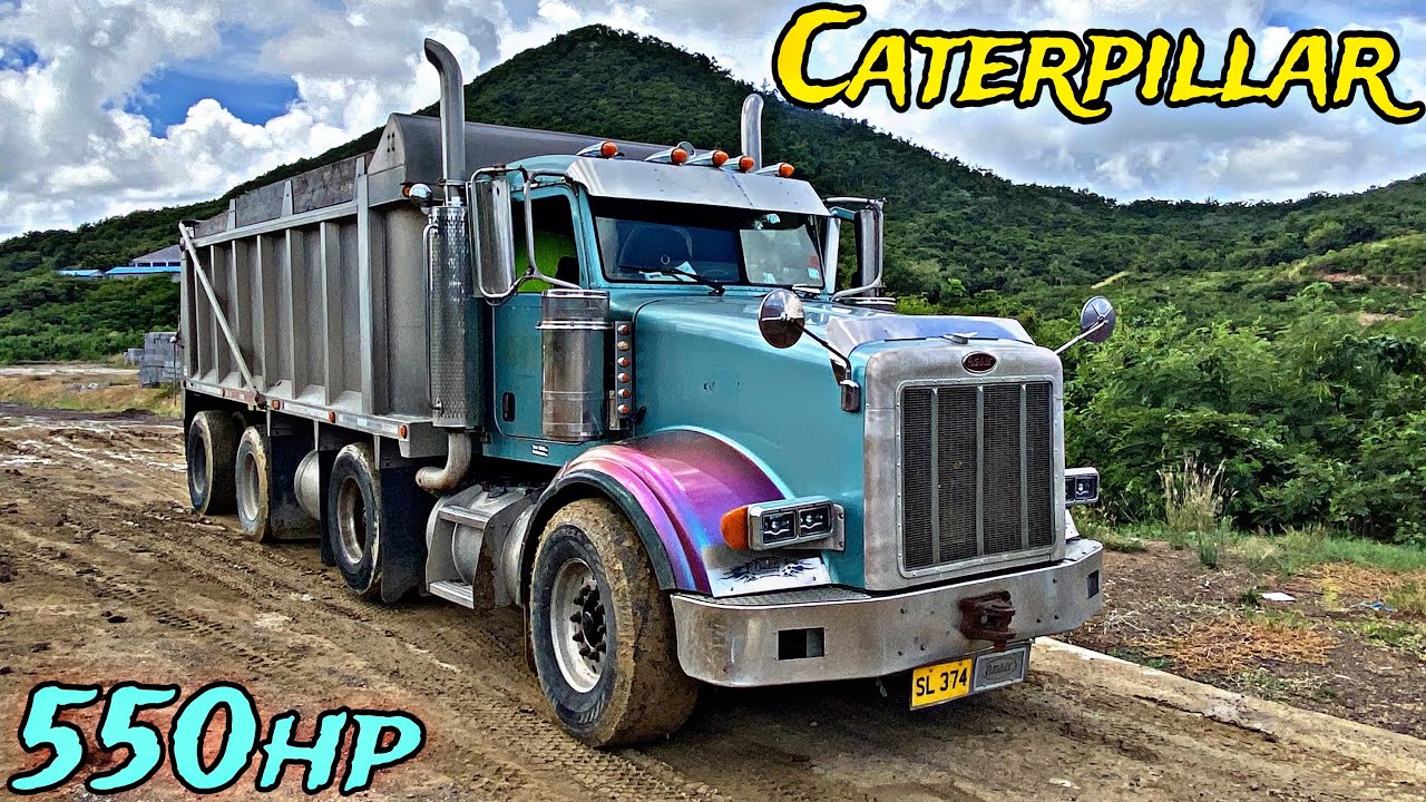 Lorry 2006 Peterbilt 378 with 26 tons of gravel | cat 15 acert part 2 #peterbilt 🇬🇩
