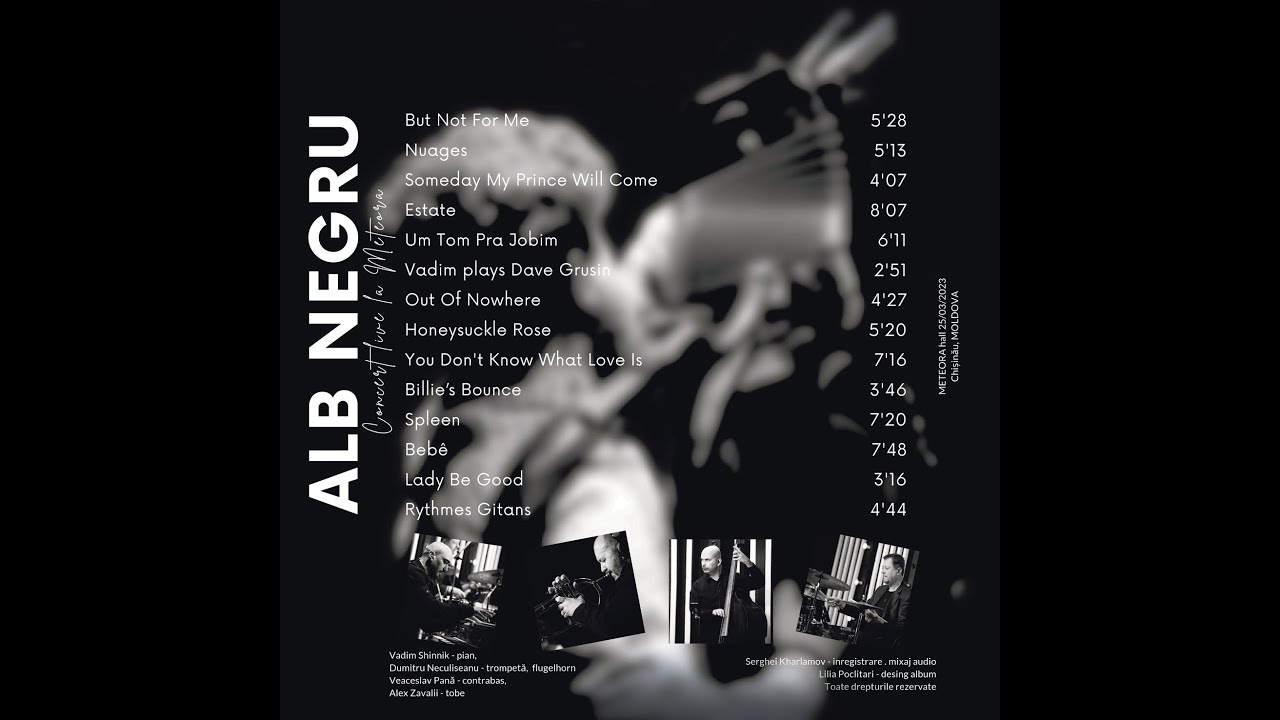 BILLIE'S BOUNCE  - Jazz Live Concert ALB NEGRU