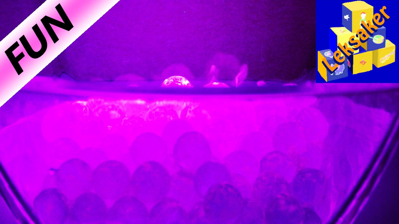Orbeez lyser i m&ouml;rkret - f&auml;rga Orbeez p&auml;rlor med uv f&auml;rg