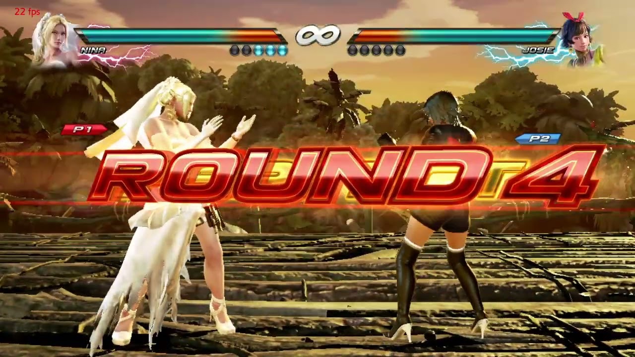 Tekken 7 Nina's Bad Habit Counter Hit on Josie (custom Black Outfit  2) Remake