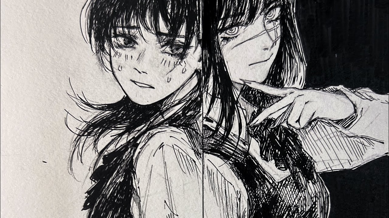 Real time manga drawing ✨🖤