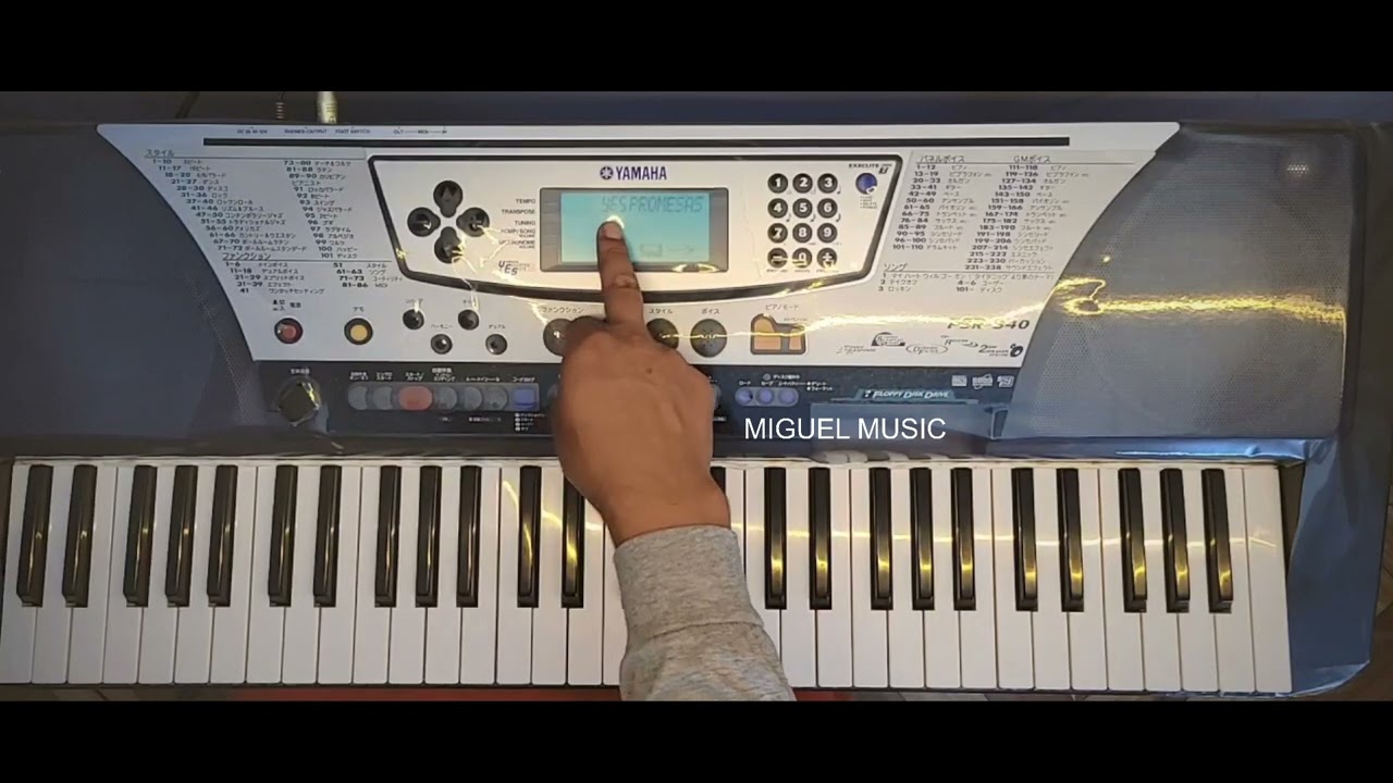 COMO CARGAR RITMOS Y REGISTROS EN YAMAHA PSR 340