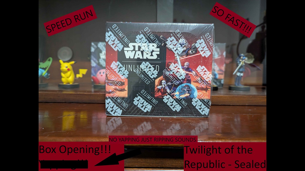 [WR] Star Wars: Unlimited Any% Sorted% ASMR Sealed Box Opening Speedrun
