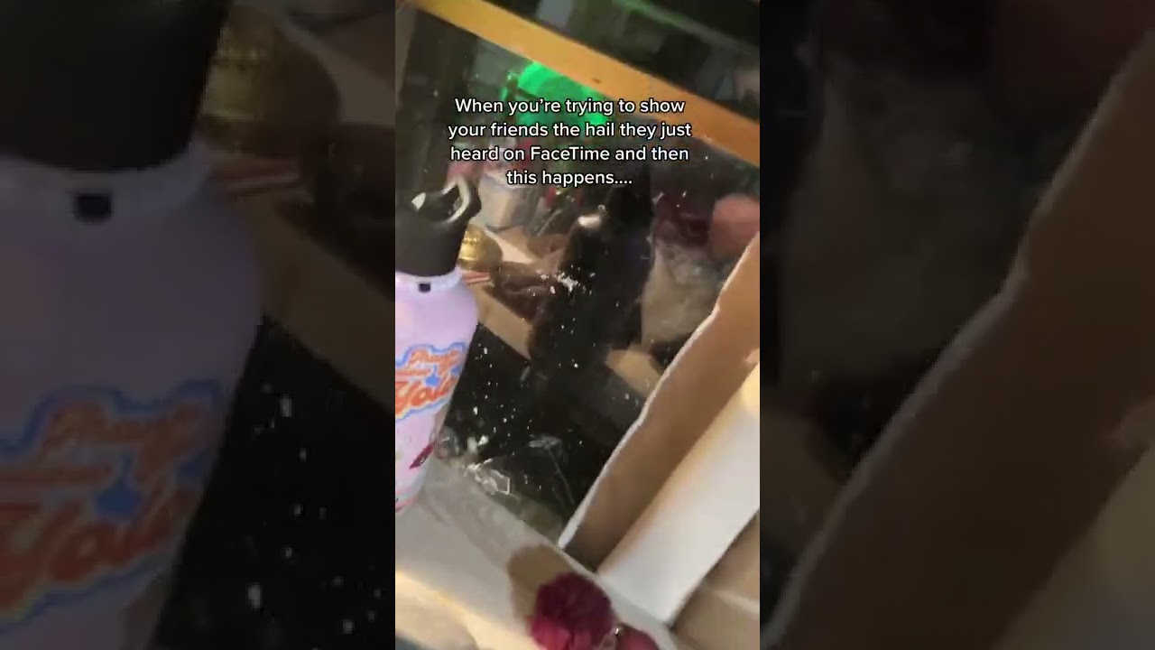 Hail Storm Breaks Window Glass - 1296019