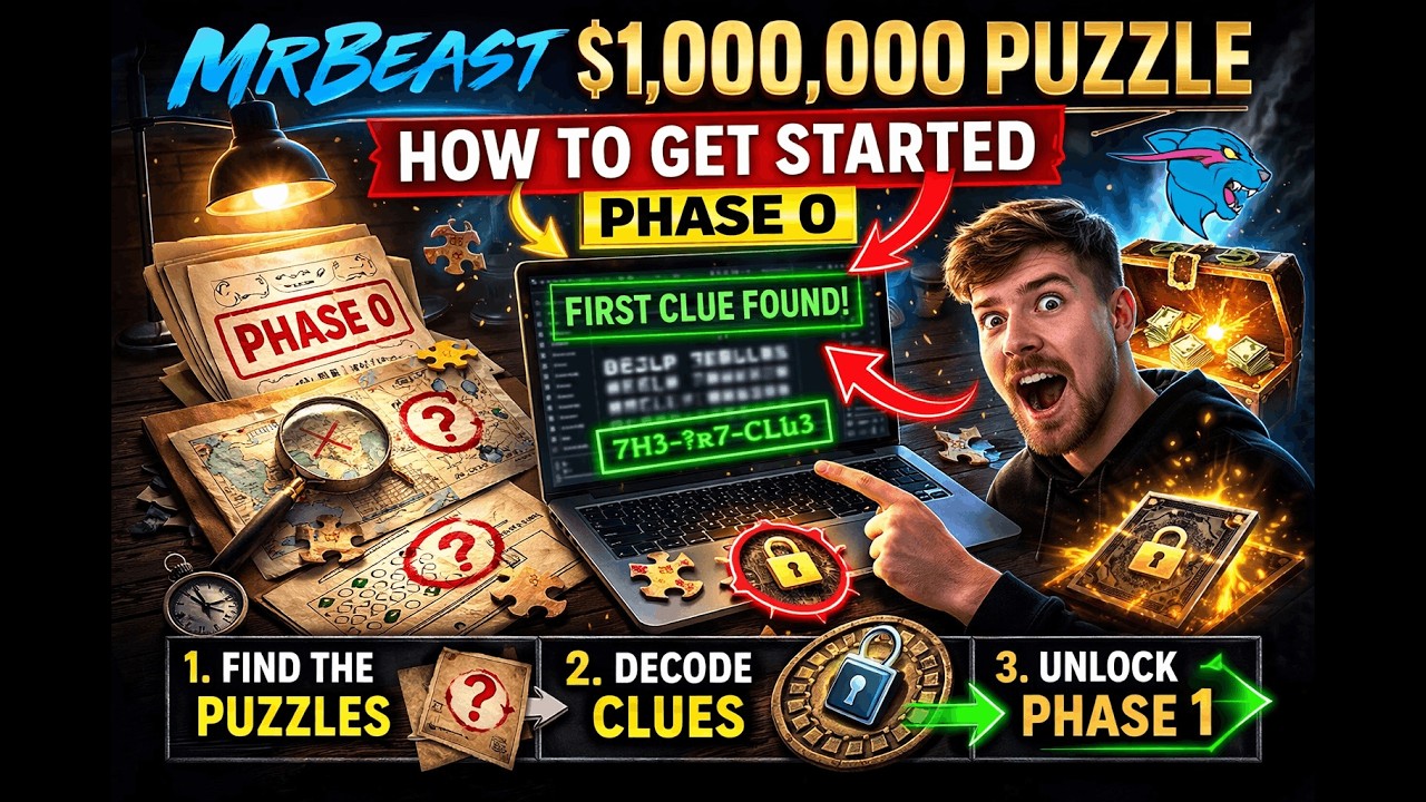 MrBeast $1,000,000 Puzzle - How to Get Started (Phase 0)