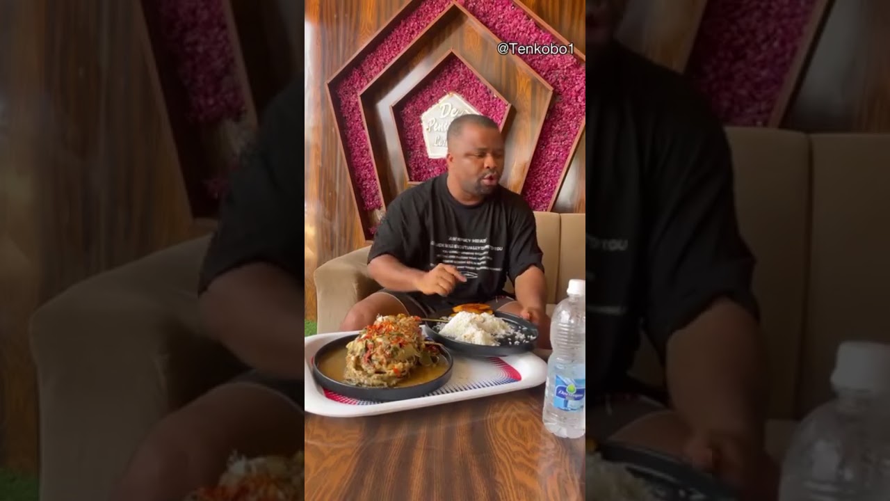 Apama told me to behave my self when I see food oga I can't behave oo until food finish || TEN KOBO