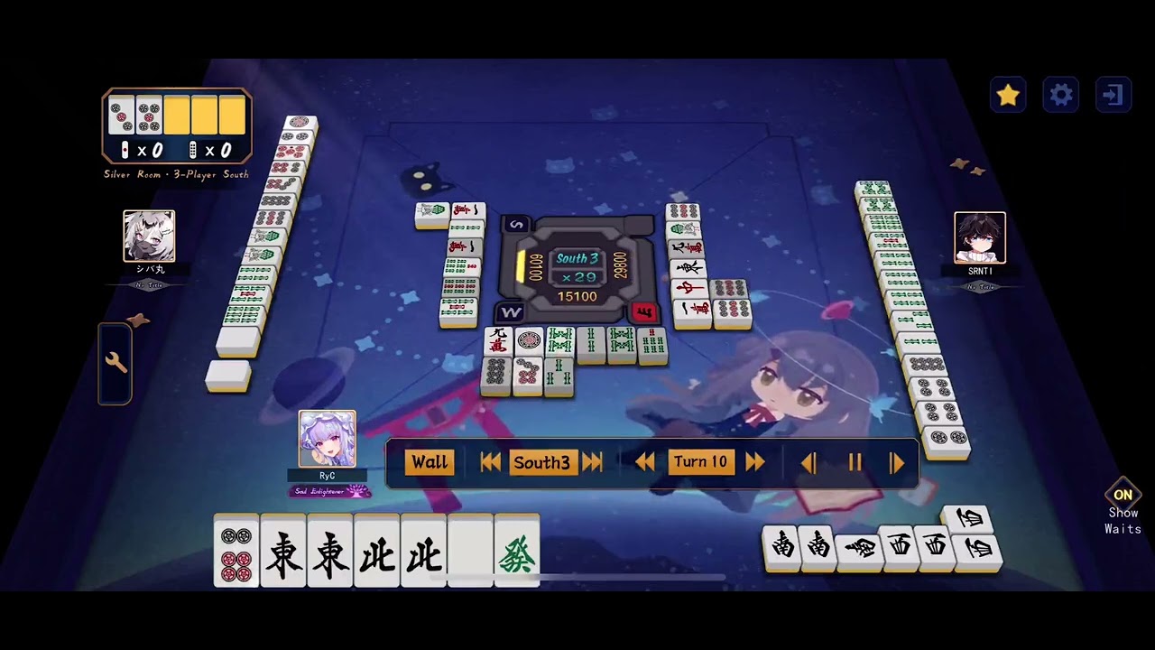 Triple Yakuman in Ranked Mahjong Soul