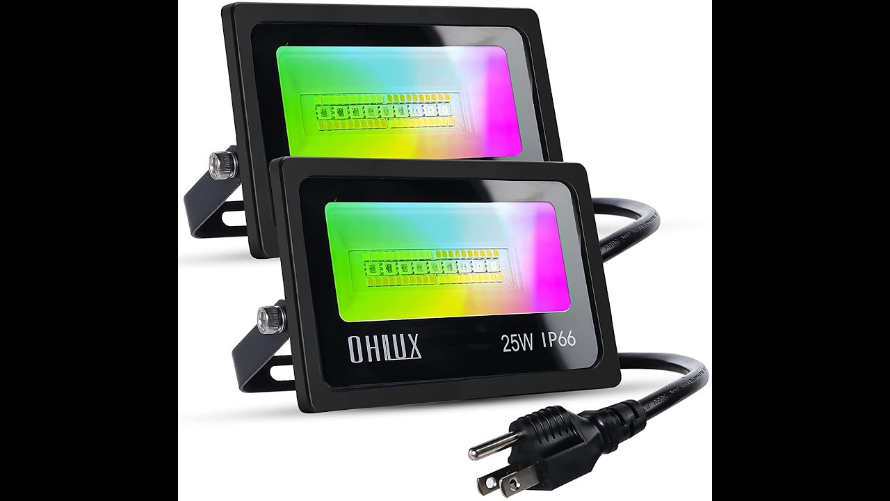 OHLUX Smart Bluetooth Indoor Outdoor RGB Flood Lights