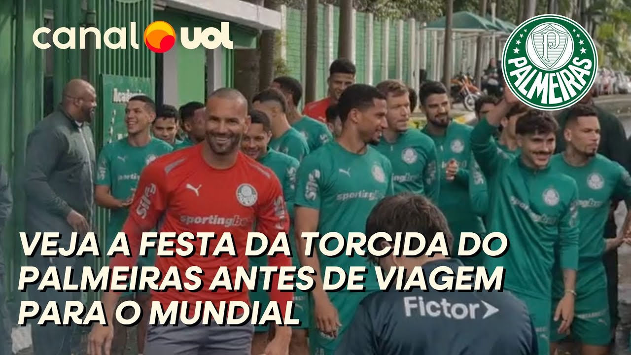 PALMEIRAS: TORCIDA FAZ FESTA EM FRENTE AO CT ANTES DE VIAGEM PARA O MUNDIAL DE CLUBES