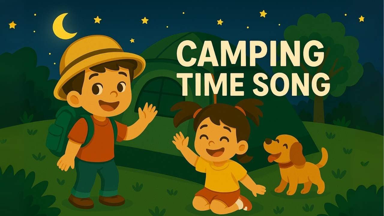 Camping Time Song | Fun Kids Campfire Song with Actions & Vocabulary!| Starlala ABC
