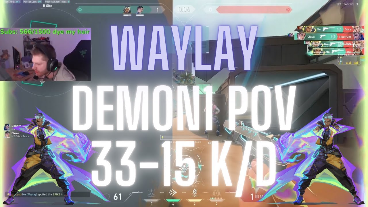 Demon1 POV Waylay on Bind 33-15 K/D (VALORANT Pro POV)