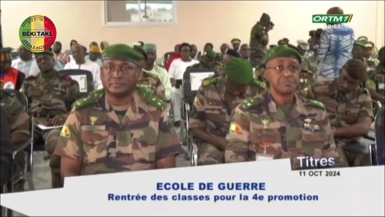 Rentrée académique de la promotion de l’AES à l’école de guerre du Mali 11 octobre 2024