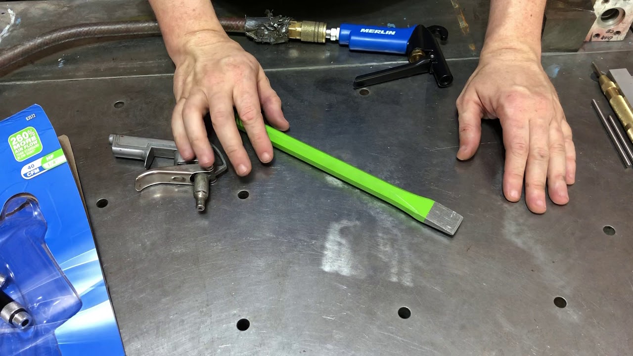 Снесло взрывом от духового пистолета Merlin от Harbor Freight.