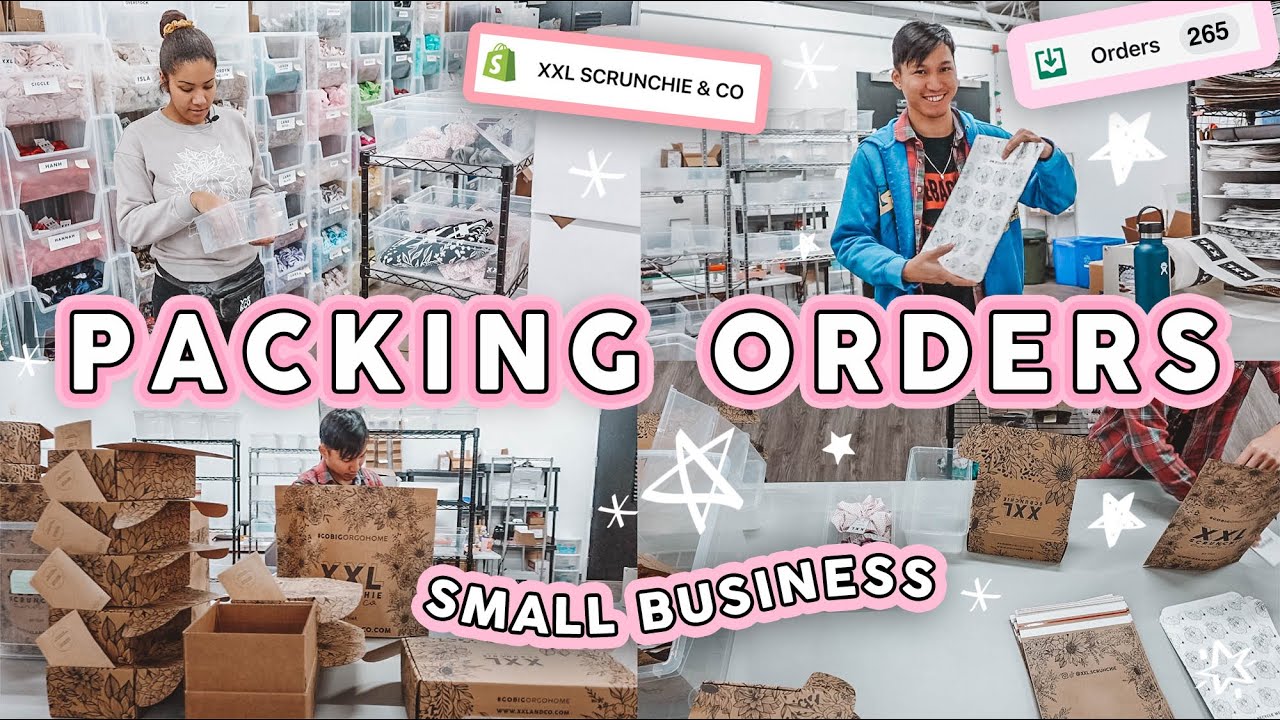 Studio Vlog #98 | PACKING ORDERS ❤️ FROM THE WAREHOUSE ✨ VALENTINE'S SCRUNCHIES | Small Business