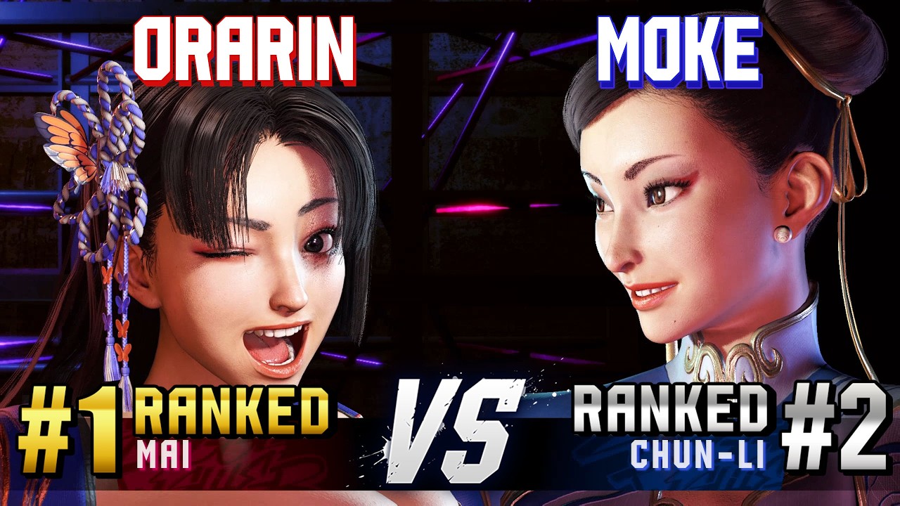 SF6 ▰ ORARIN (#1 Ranked Mai) vs MOKE (#2 Ranked Chun-Li) ▰ High Level Gameplay