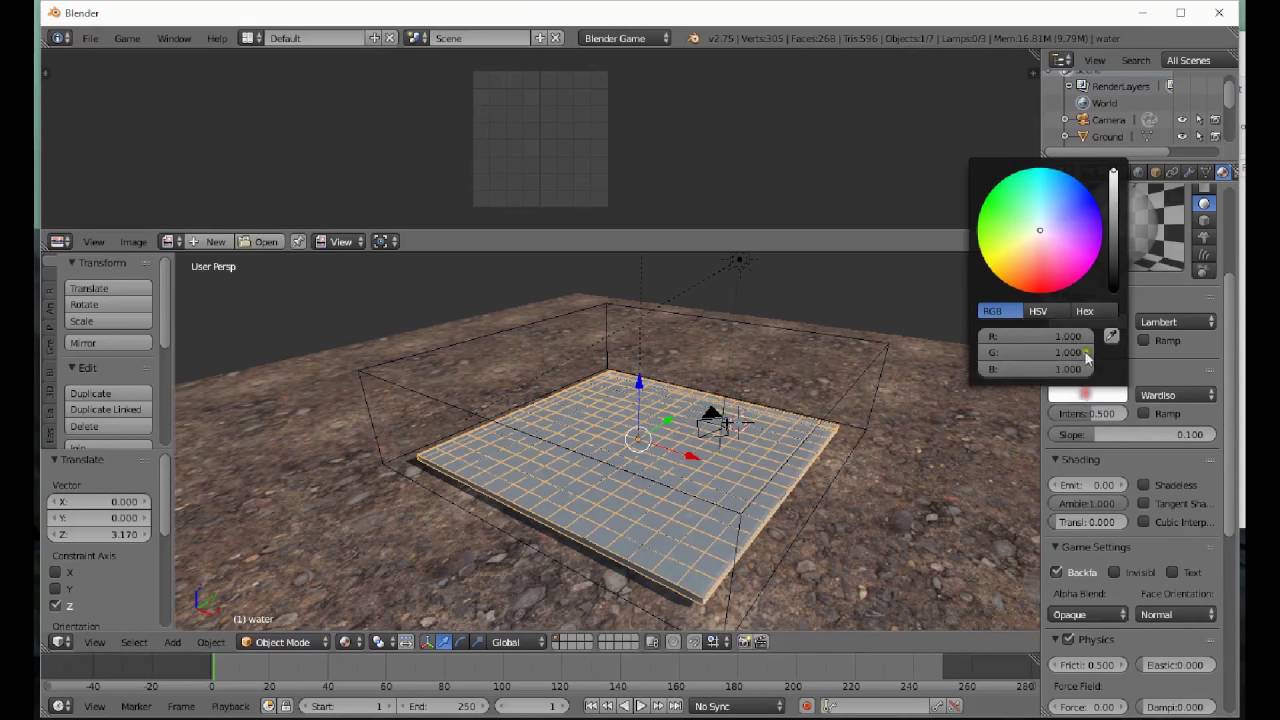 Real Time Water Tutorial (Blender game engine)