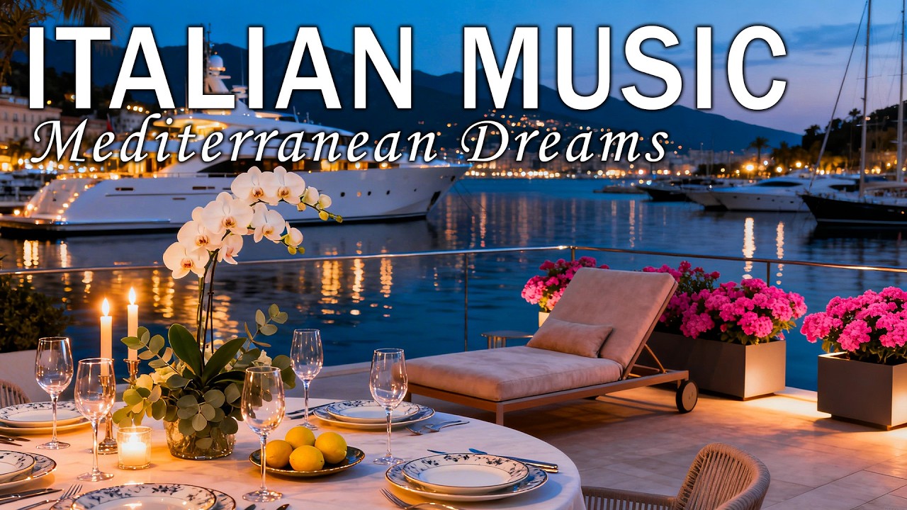🎶 Italian Vibes & Mediterranean Music 🎶 2+ Hours Scenic Amalfi Coast & Lake Como Relaxation 4K