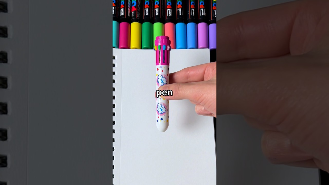 Рисование, но только одной ручкой и 10 цветами&hellip; (#шорты)