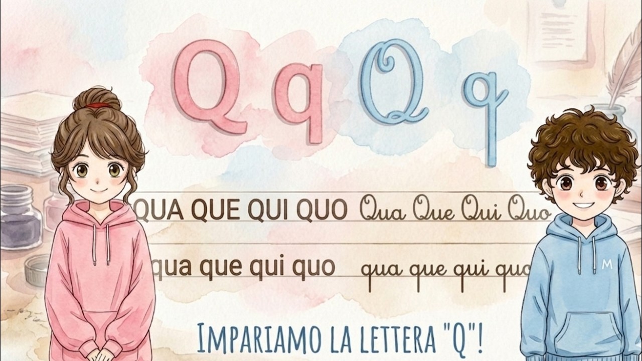 Scrittura della LETTERA Q in CORSIVO e in STAMPATELLO