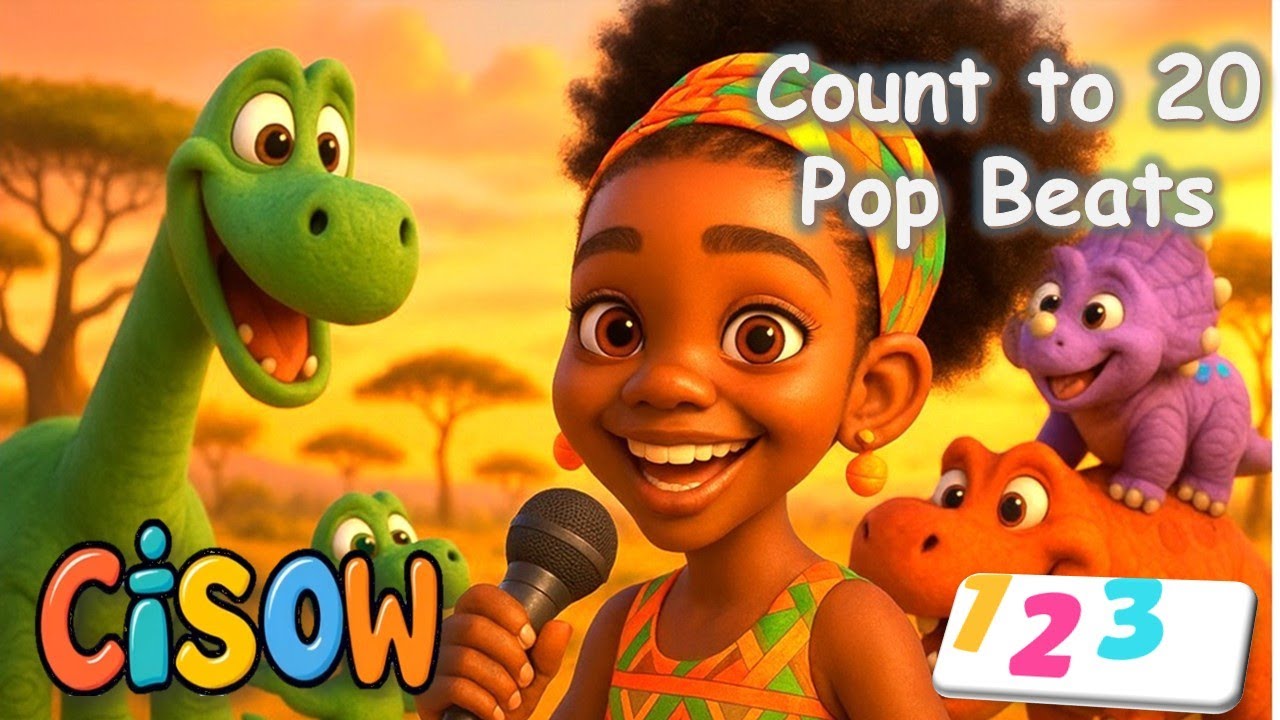 Counting Songs - Count to 20 with Dino & Zuri | Dance & Learn with CISOW | Kids Cartoon (Ages 0-7)