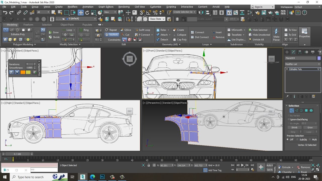 Учебные пособия по 3dsmax. Изучите 3D-моделирование автомобиля с нуля в 3dsmax. (Часть 1)