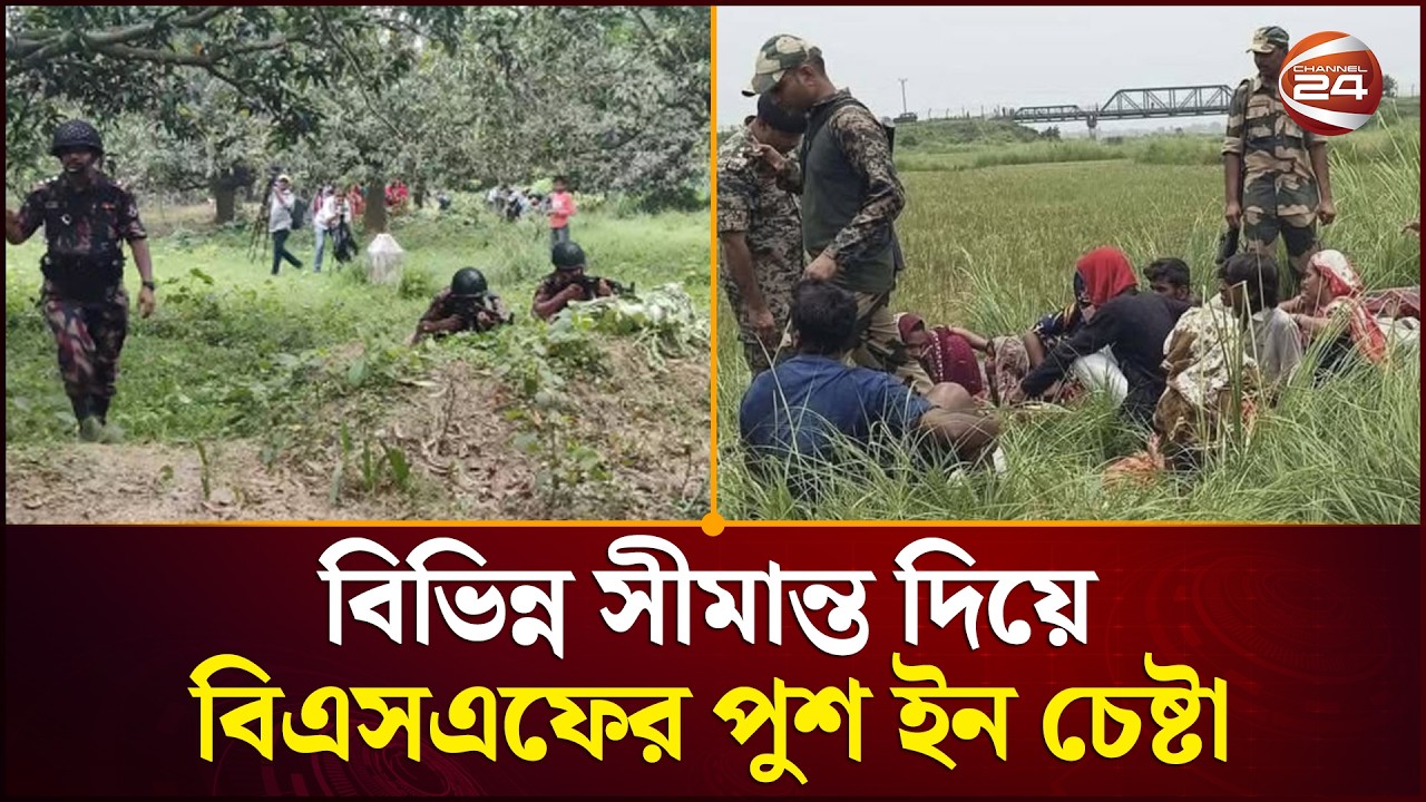 বিভিন্ন সীমান্ত দিয়ে বিএসএফের পুশ ইন চেষ্টা | Border | Push In | BGB | BSF | Channel 24
