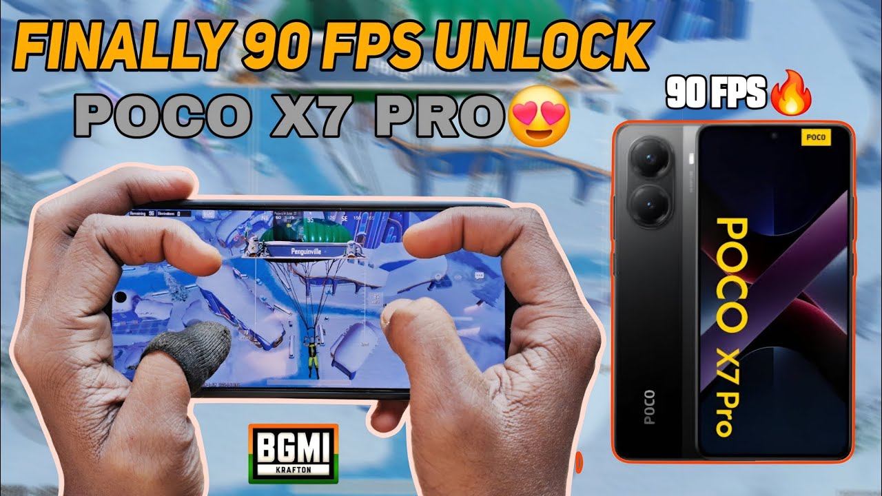 FINALLY 90 FPS UNLOCK POCO X7 PRO 🤯 HANDCAM 5 FINGER GAMEPLAY || POCO X7 PRO NEW UPDATE BGMI TEST 