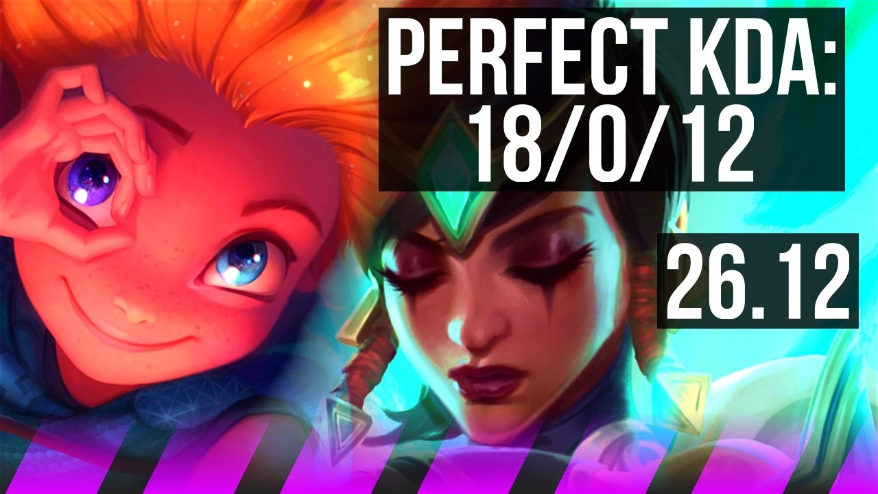 ZOE & Senna vs KARMA & Ezreal (SUP) | Perfect KDA: 18/0/12 | EUW Master | 26.12