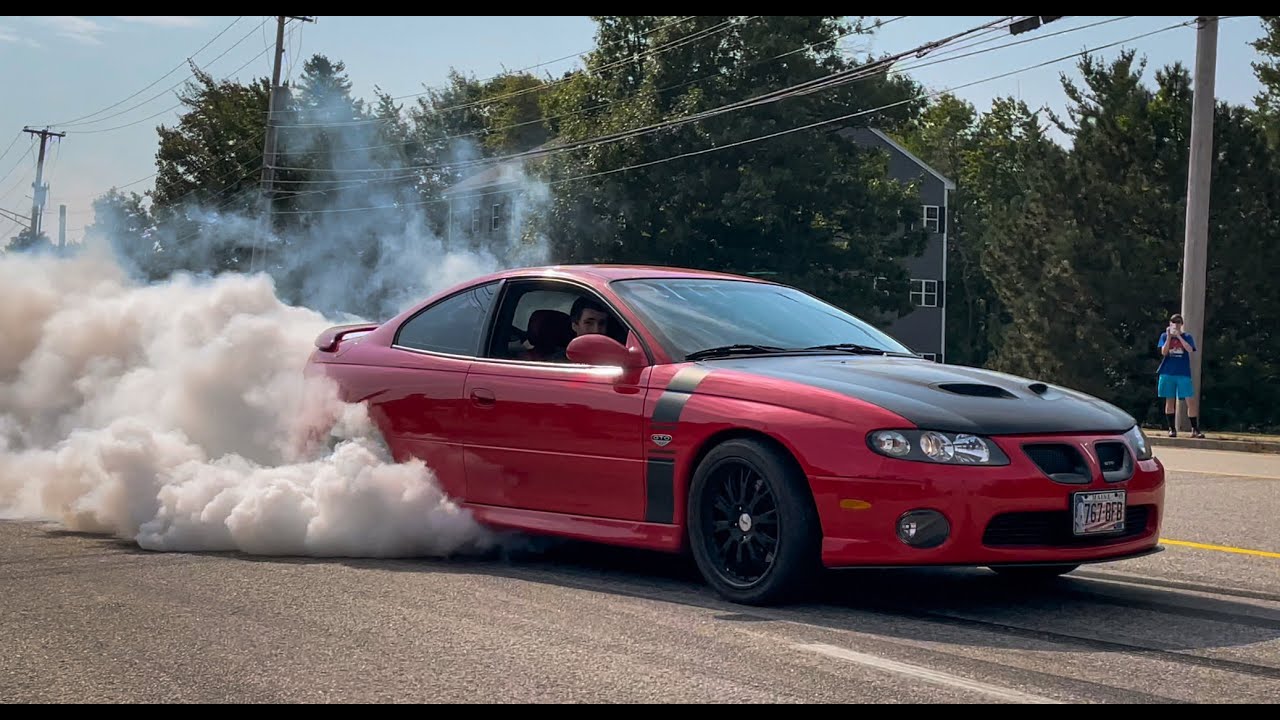 Burnouts and Sends at South Portland Cars and Coffee