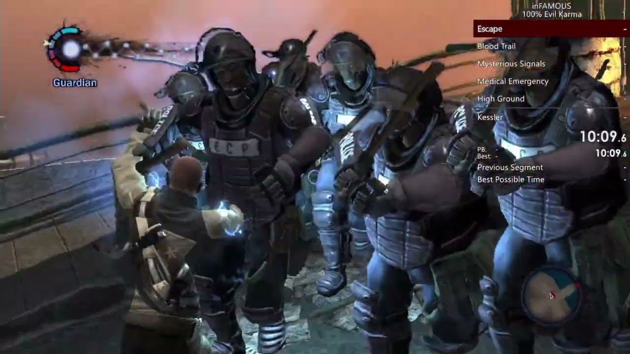 Infamous 100% Evil Karma Speedrun in 7:54:38 (World Record)