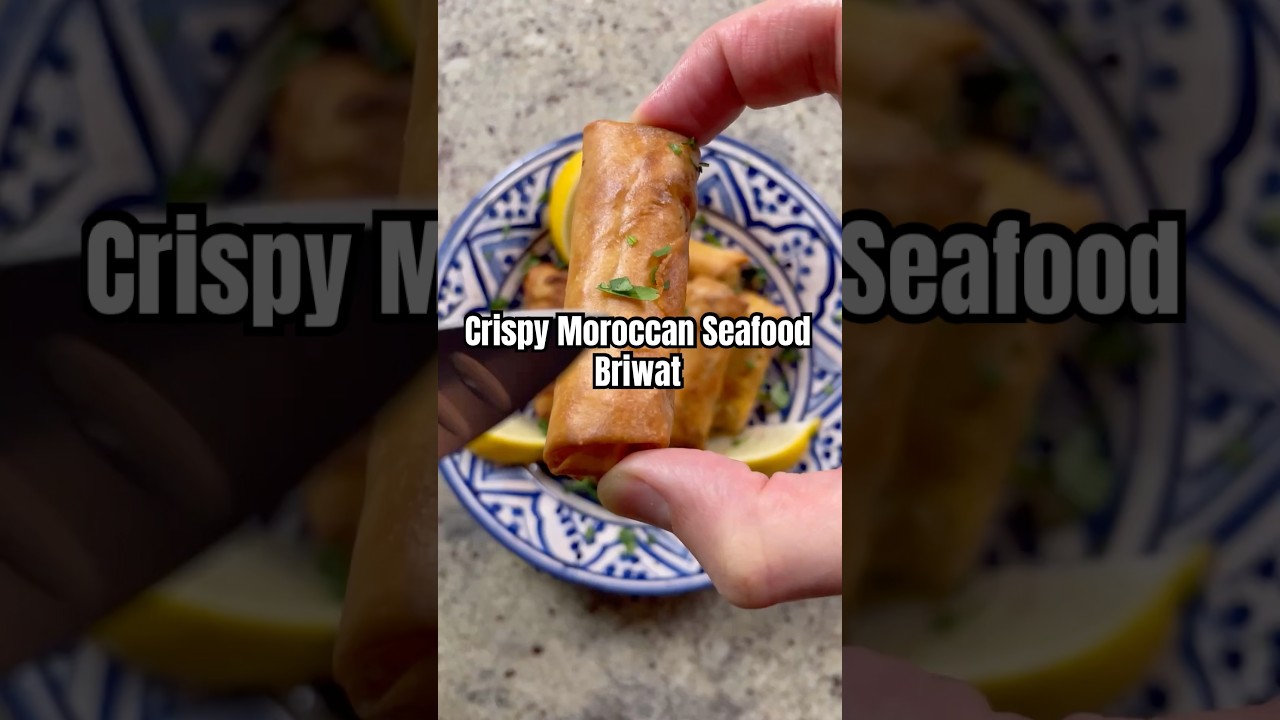 Ultra Crispy Moroccan Seafood Briwat (Briouat). The ultimate crispy seafood eggroll recipe. 🐟