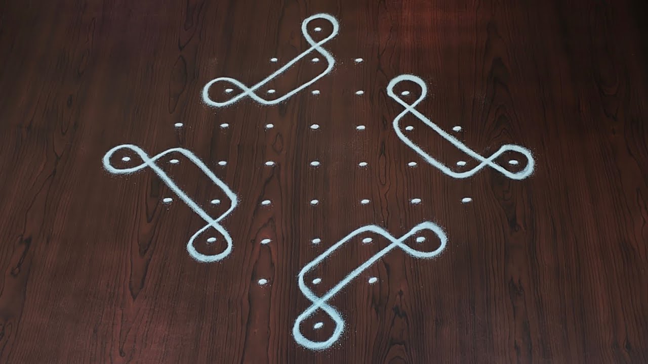 9dots melikala muggulu|easy rangoli|daily chukkala muggulu||sikku,kambhi,neli kolams|