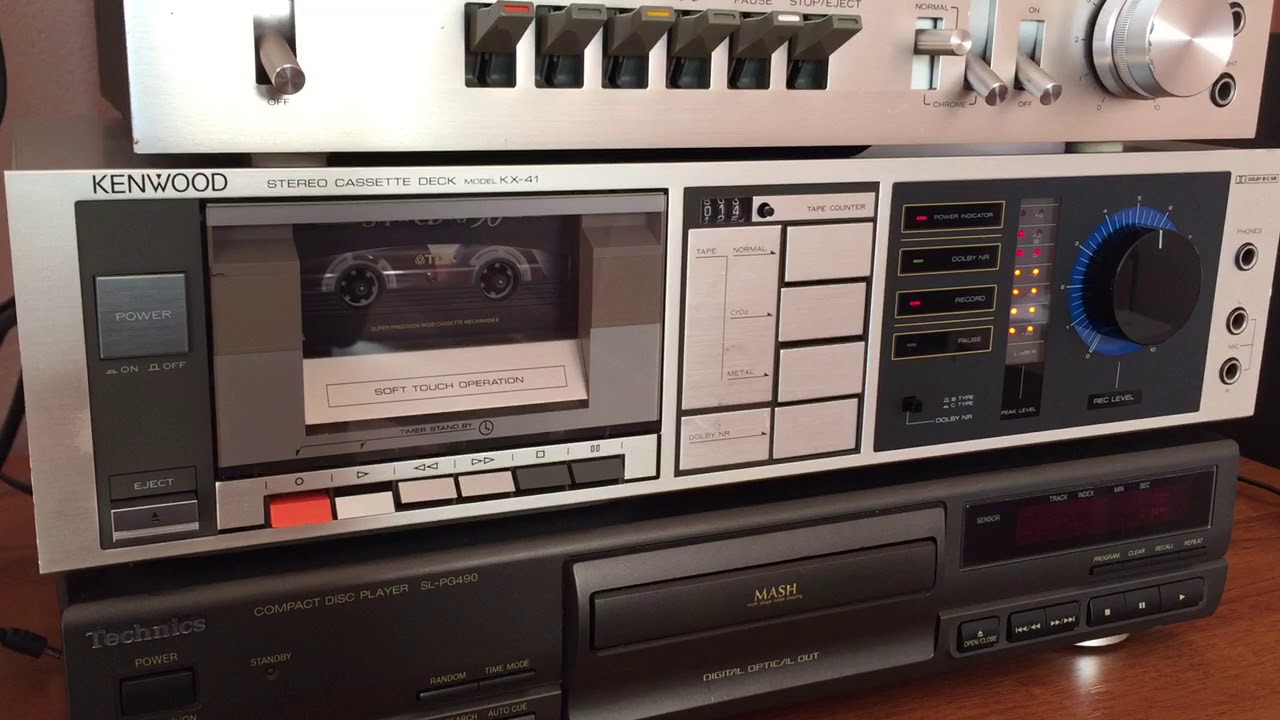 Kenwood KX-41 Vintage Cassette Deck Test 1983