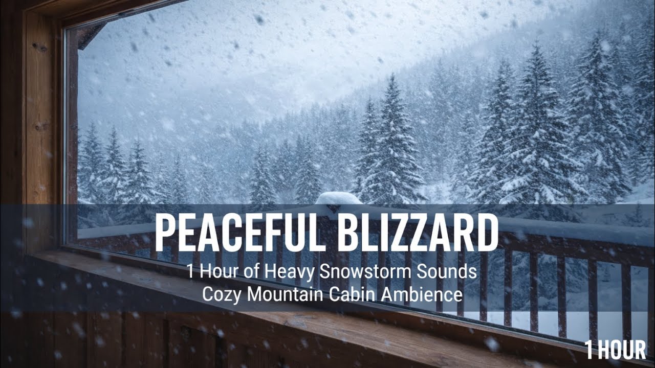 Peaceful Winter Retreat: 1 Hour Blizzard & Howling Wind Sounds for Study and Focus