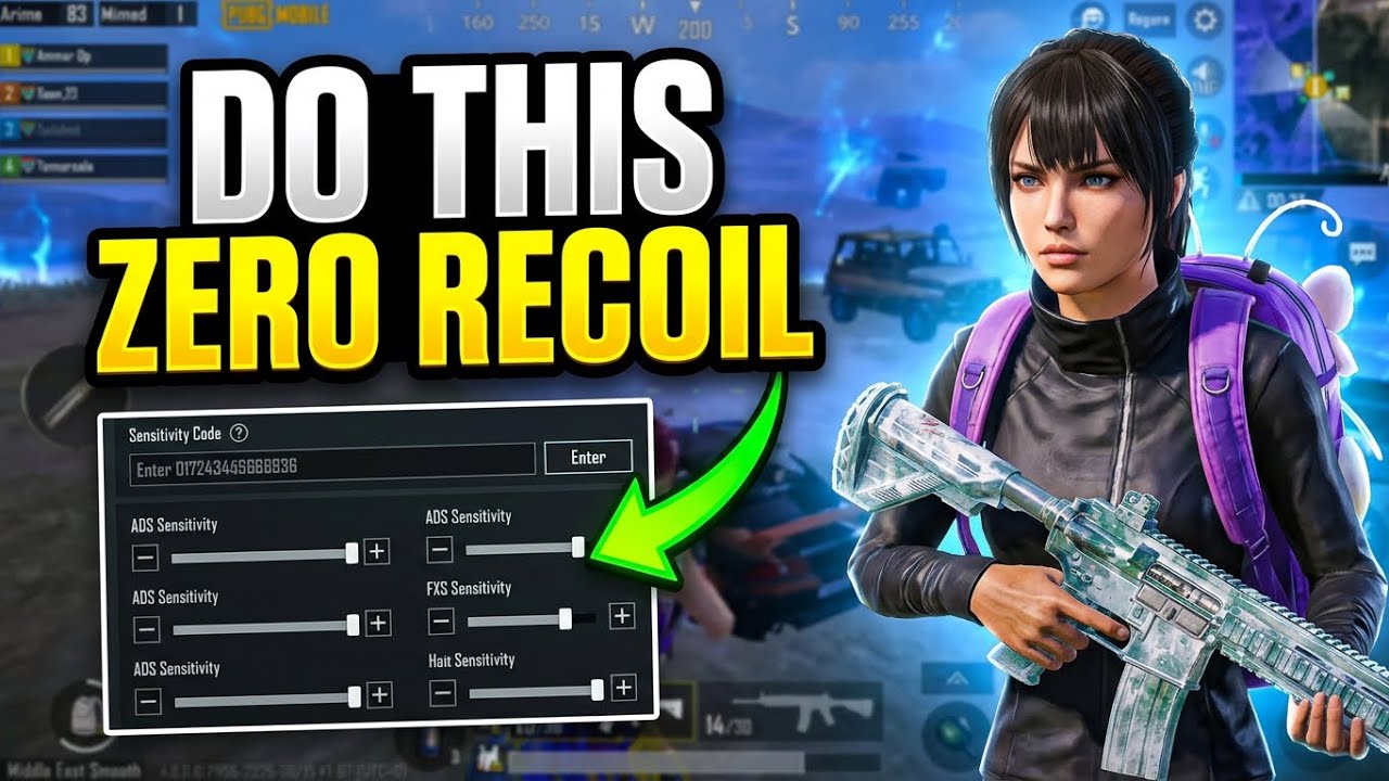NEW UPDATE 4.5 🔥 BEST SENSITIVITY CODE + CONTROL SETTINGS | BGMI/PUBG MOBILE | ZERO RECOIL