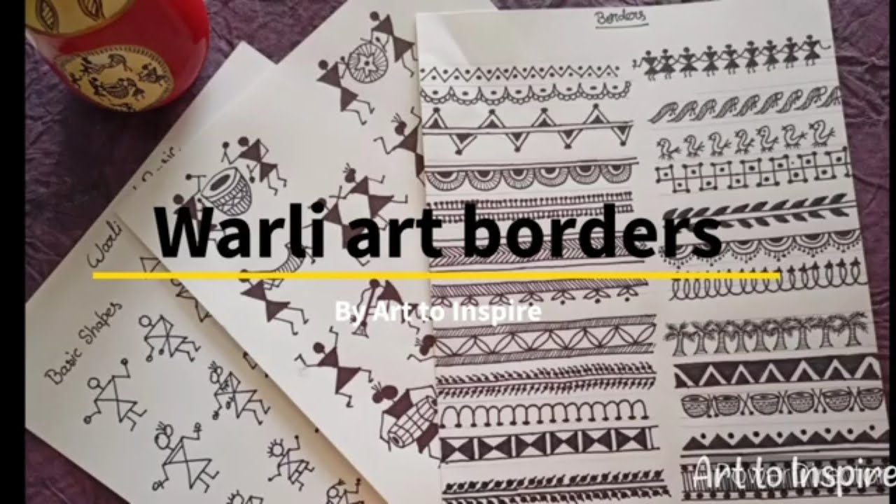 how to draw warli art borders (step-by-step) || basic borders for beginners || warli art #tutorial2